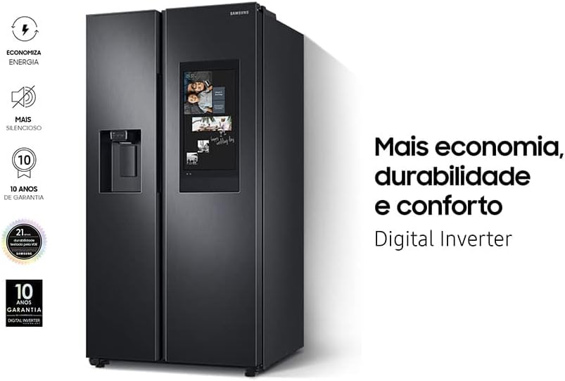 Geladeira Samsung Side By Side Black Premium 585 Litros