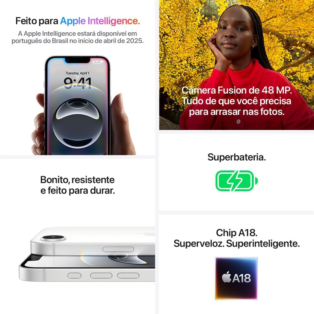 Apple iPhone 16e de 128 GB — Preto - Imagem 2
