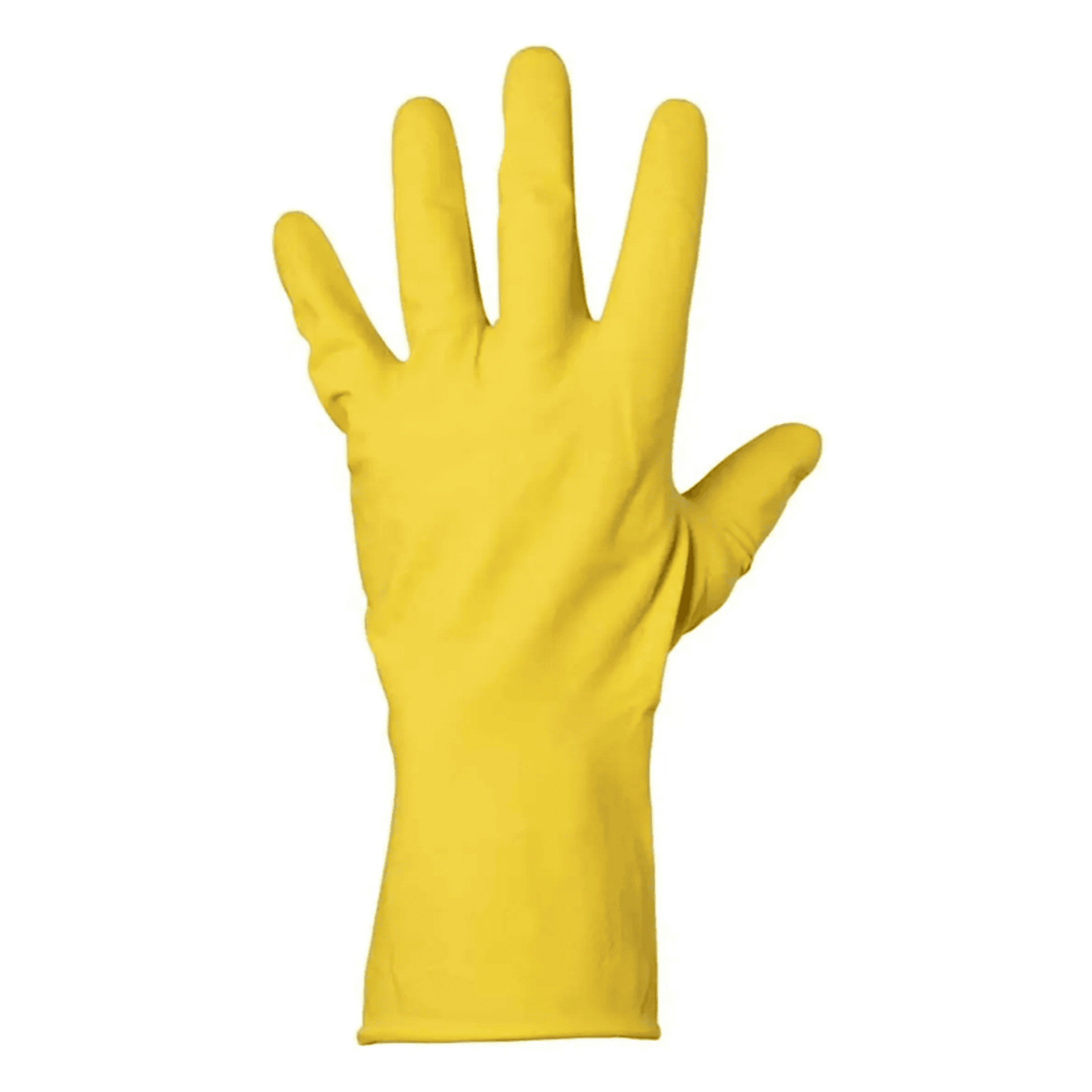 Par Luva Latex Limpeza Confort Danny Amarela Flocada Tamanho G - Imagem 5