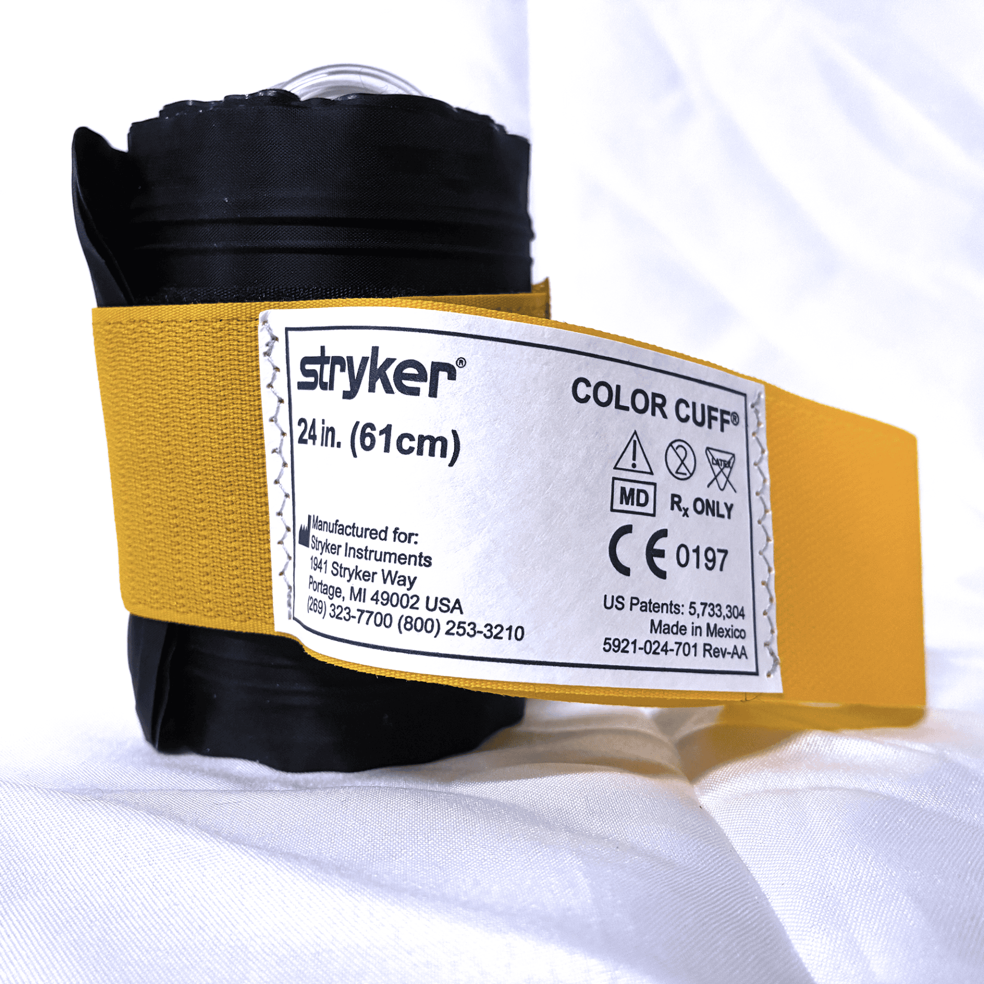 Manguito Stryker COLOR CUFF Amarelo 24 Pol 61cm Duas Vias