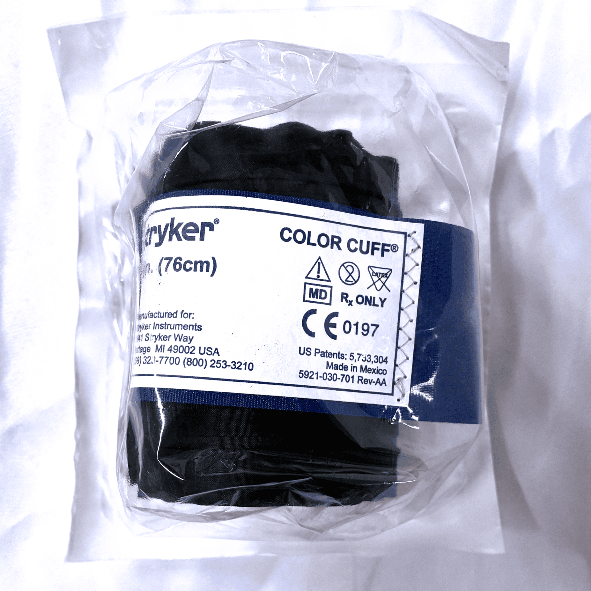 Manguito Stryker COLOR CUFF Azul 30 Pol 76cm Duas Vias - Imagem 3